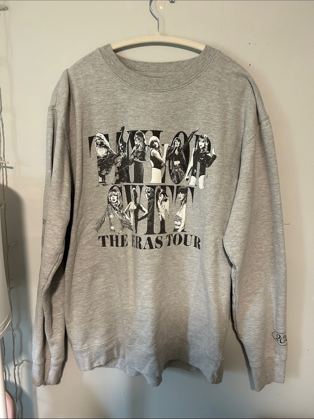 Taylor Swift Gray Graphic Crewneck Sweater - The Eras Tour